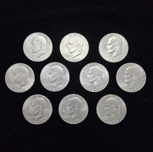 1977-D Eisenhower "Ike" Dollar Coins (Lot Of 10)